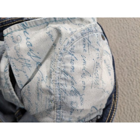 Ariat Jeans Womens 28 Turquoise Whipstitch Boot Flap Pockets Western Blue - Picture 14 of 16